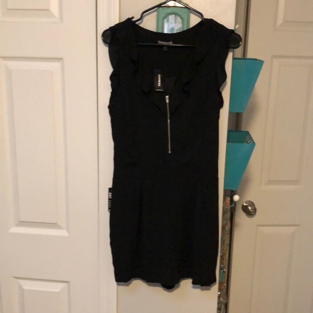 Express one piece short size 10 black sleeves